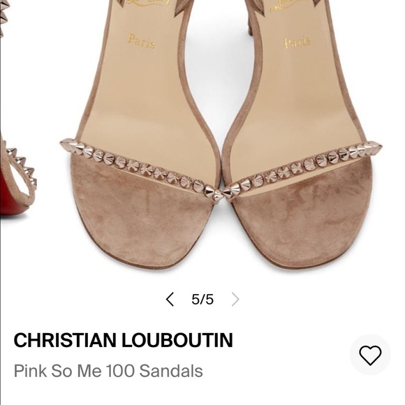 Blush pink so me christian louboutin heels with studs - Picture 4 of 9
